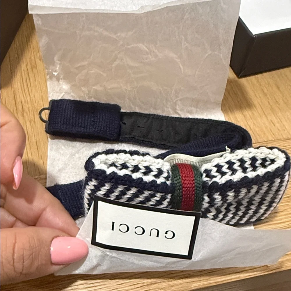 Gucci Kids Navy and White Bow Tie